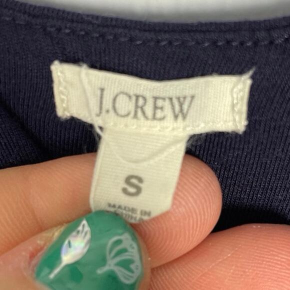 J.Crew, Size Small, Navy Modal Dress, Ruffle Layers, V Neck, Super Soft, EUC - Picture 4 of 7